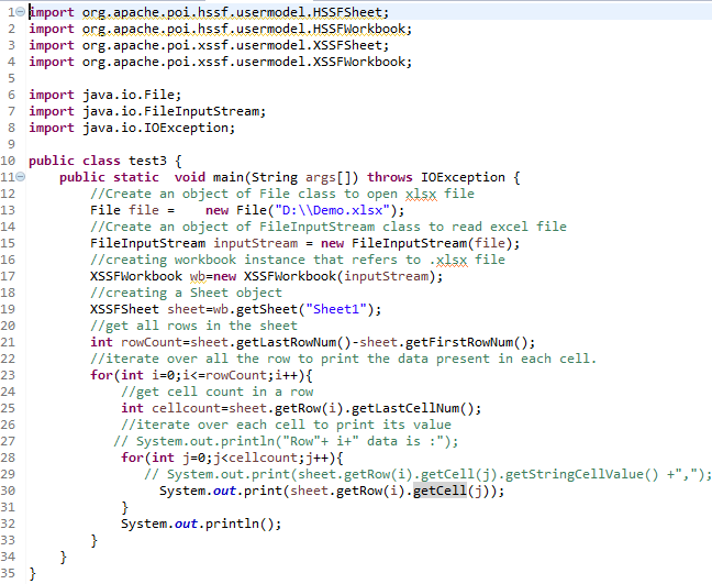 reading excel data without dataformatter